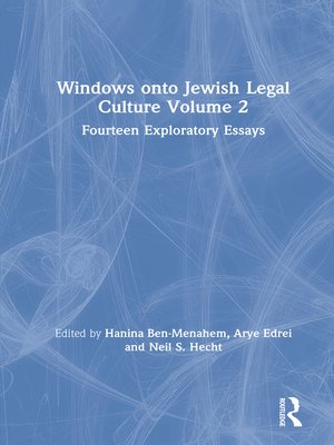 cover image of Windows onto Jewish Legal Culture Volume 2